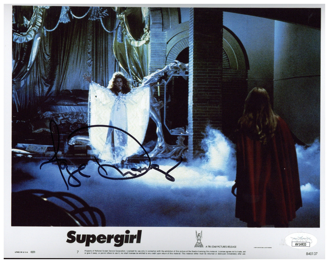 Faye Dunaway Signed 8x10 Photo Supergirl Authentic Autographed JSA COA #2