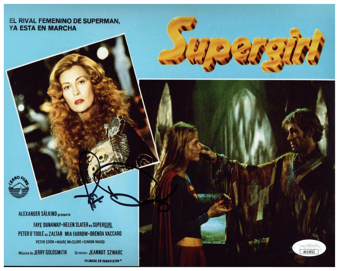 Faye Dunaway Signed 8x10 Photo Supergirl Authentic Autographed JSA COA