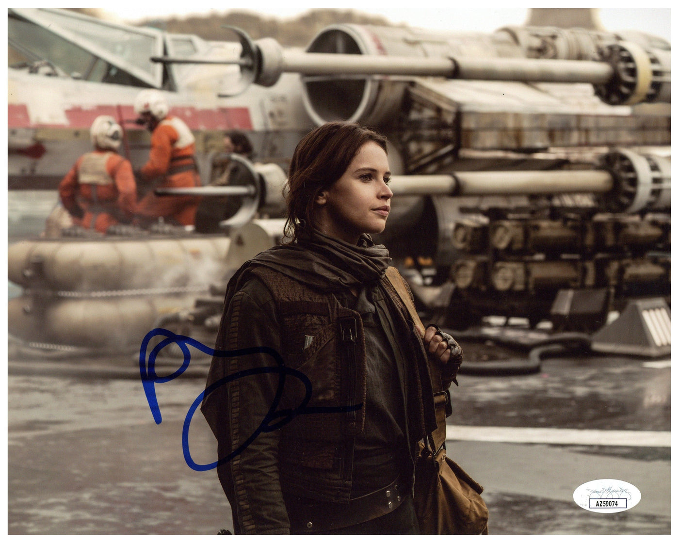 Felicity Jones Signed 8x10 Photo Star Wars Rogue One Autographed JSA COA 2