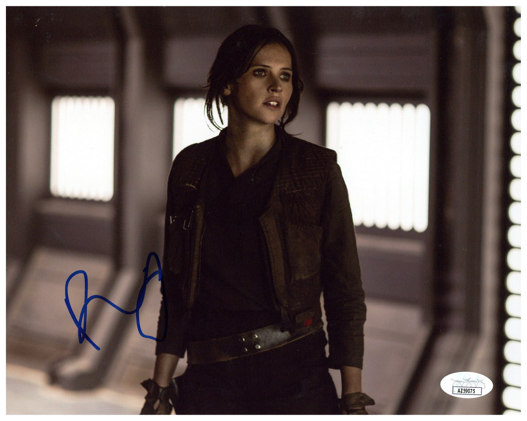 Felicity jones good signed autographed rogue one a star wars story jyn erso photo