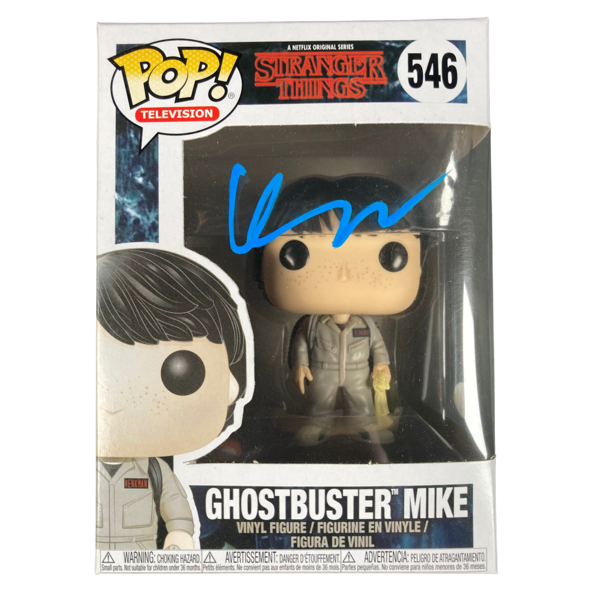 Finn Wolfhard Signed Funko Pop Stranger Things Ghostbuster Mike Autographed JSA