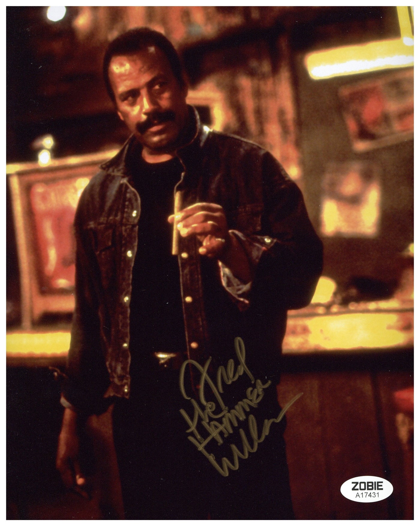 Fred Williamson Signed 8x10 Photo From Dusk till Dawn Autographed JSA COA