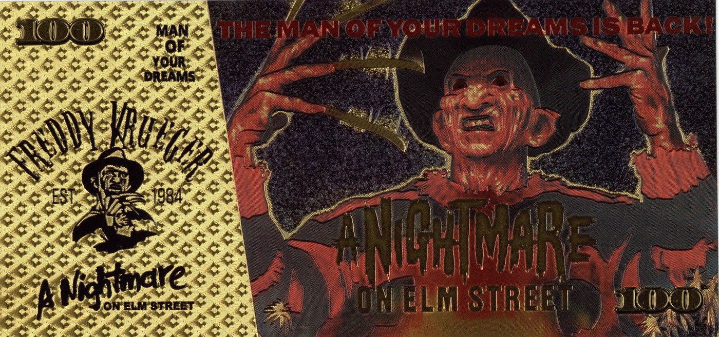 Freddy Krueger Gold Bank Note Prop - A Nightmare on Elm Street