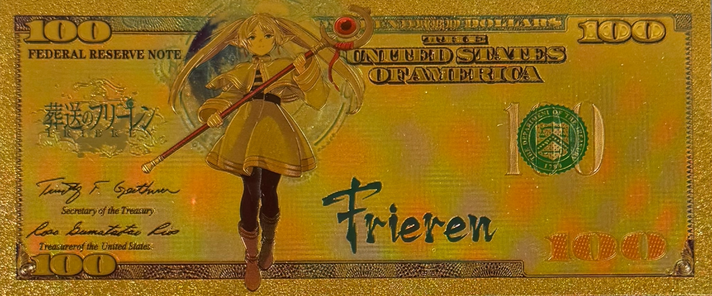 Frieren: Beyond Journey's End Prop Bank Note Frieren Fern Stark Zobie Exclusive