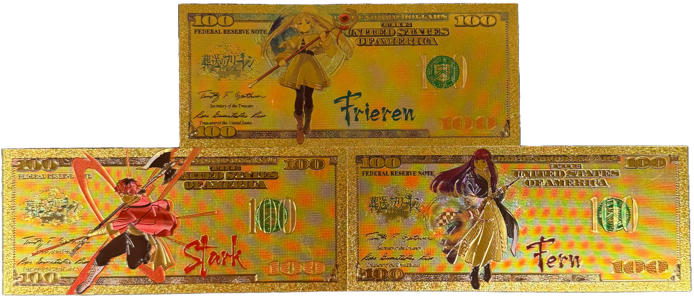 Frieren: Beyond Journey's End Prop Bank Note Frieren Fern Stark Zobie Exclusive