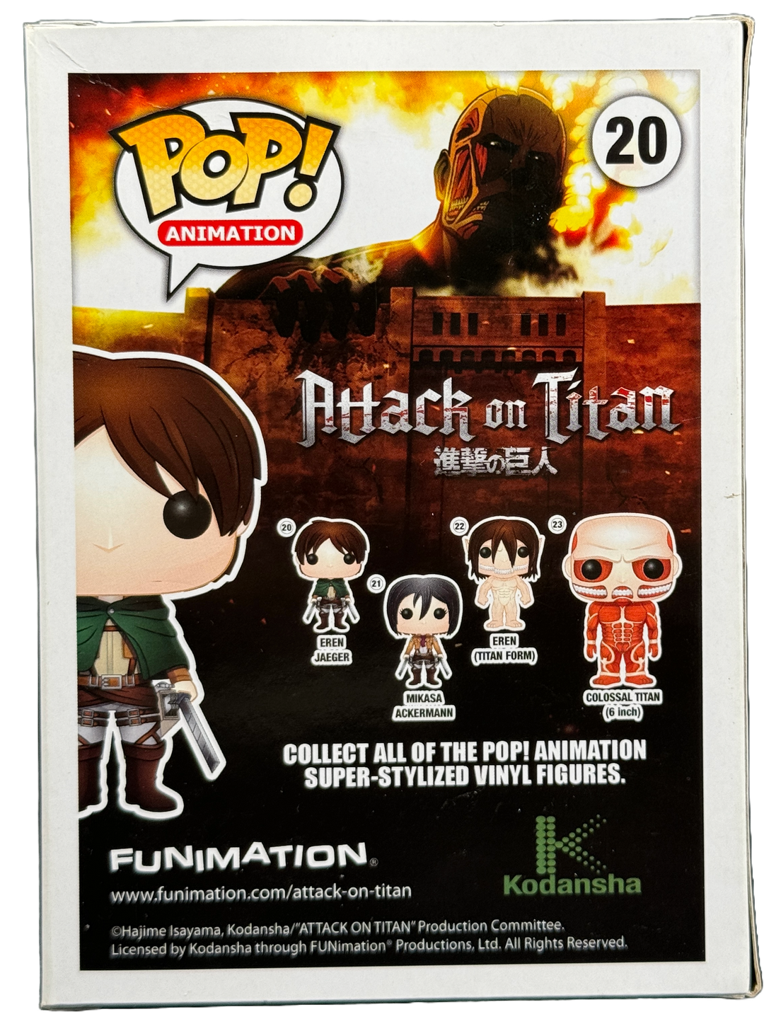 Funko Pop Eren Jaeger #20 (Attack hotsell on Titan)