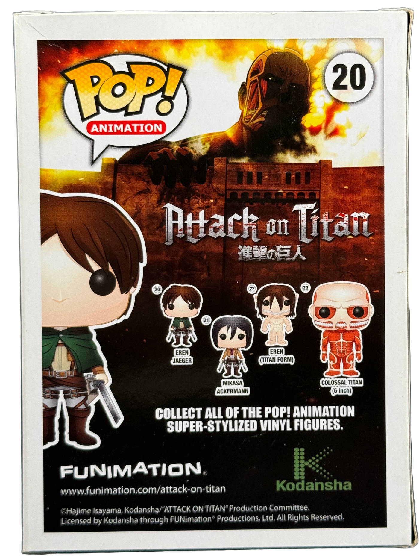 Funko Pop! Attack on Titan Eren Jaeger #20 B/W BAIT EXCLUSIVE