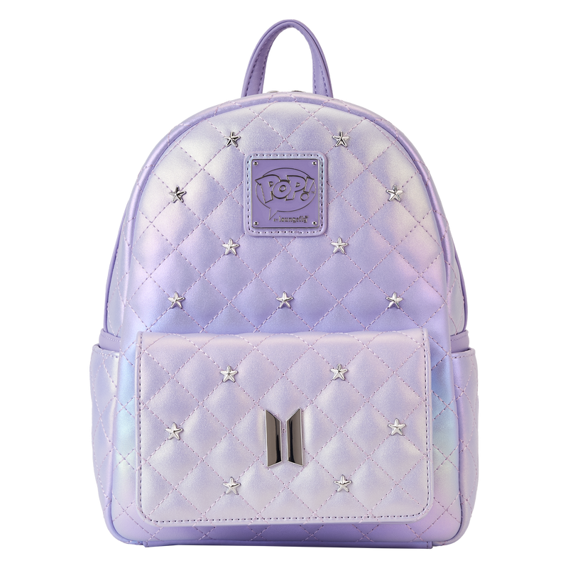 Funko Pop! By Loungefly BTS Logo Iridescent Purple Mini Backpack - Officially Licensed