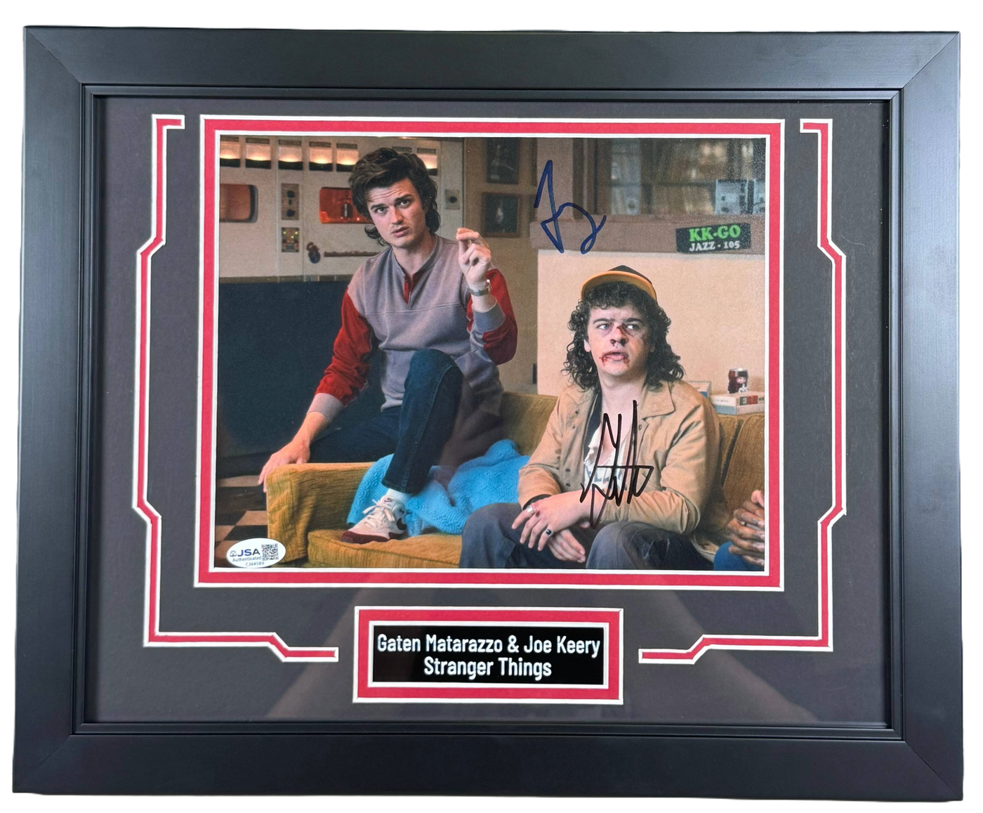 Gaten Matarazzo & Joe Keery Signed 8x10 Photo Framed Stranger