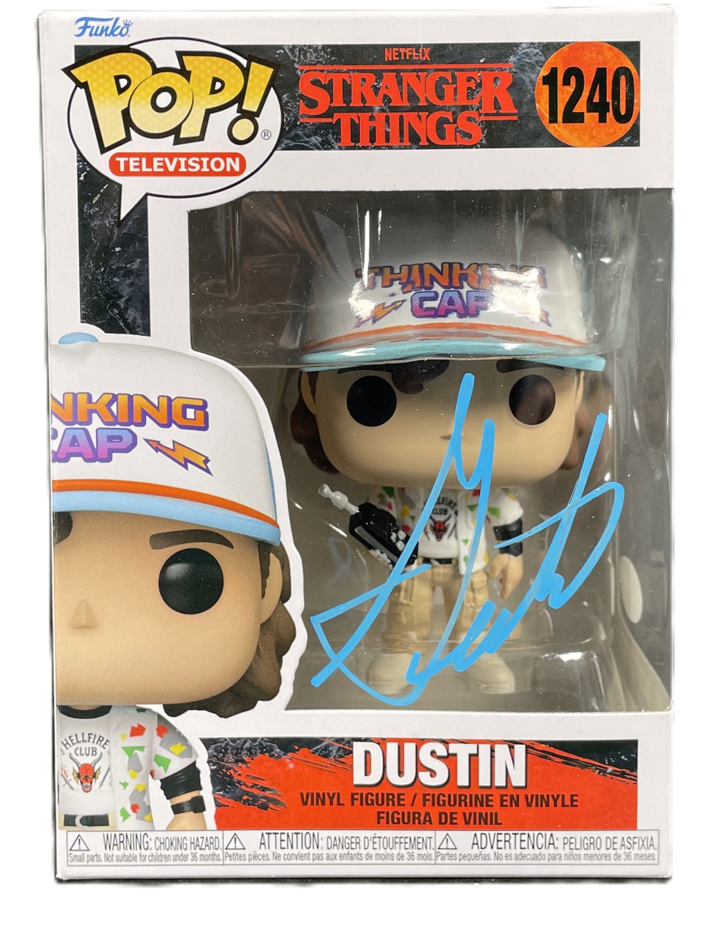 Gaten Matarazzo Signed Funko POP Stranger Things Dustin 1240 Autographed JSA COA