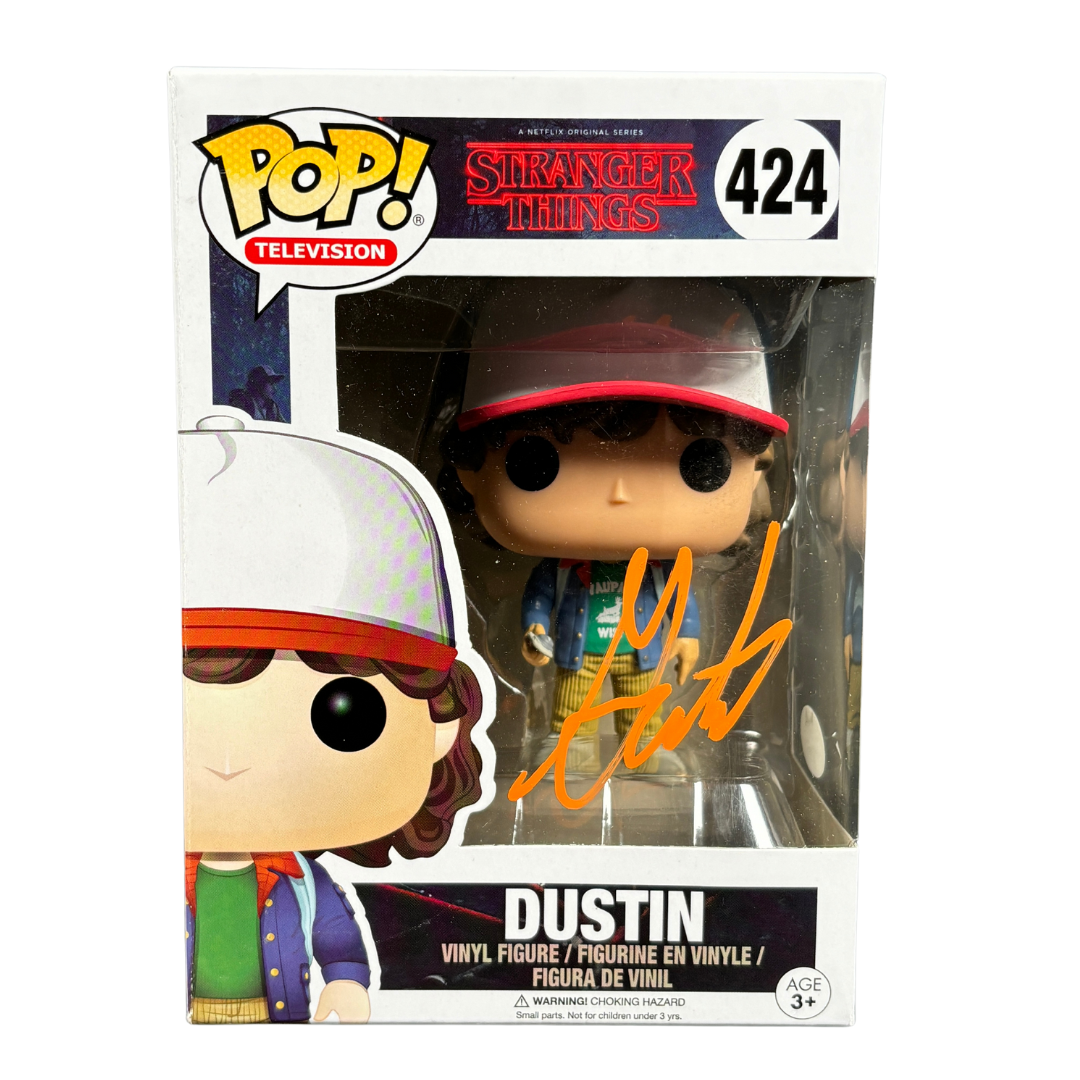 Funko Pop! Dustin #175 - Stranger Things - Signée JSA - Occasion