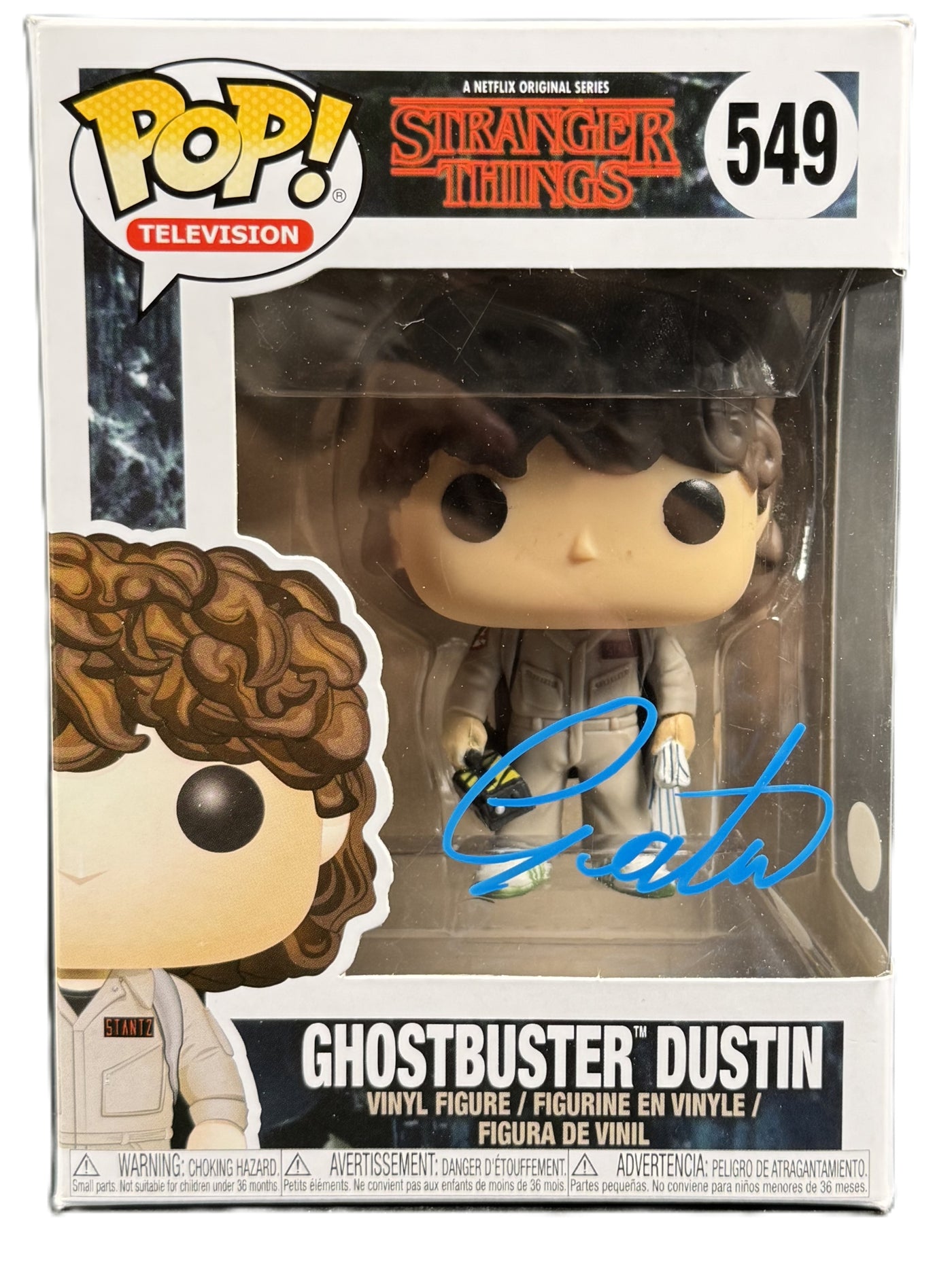 Gaten Matarazzo Signed Funko POP Stranger Things Dustin 549 Autographed JSA COA