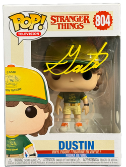 Image of Gaten Matarazzo Signed Funko POP Stranger Things Dustin 804 Autographed JSA COA