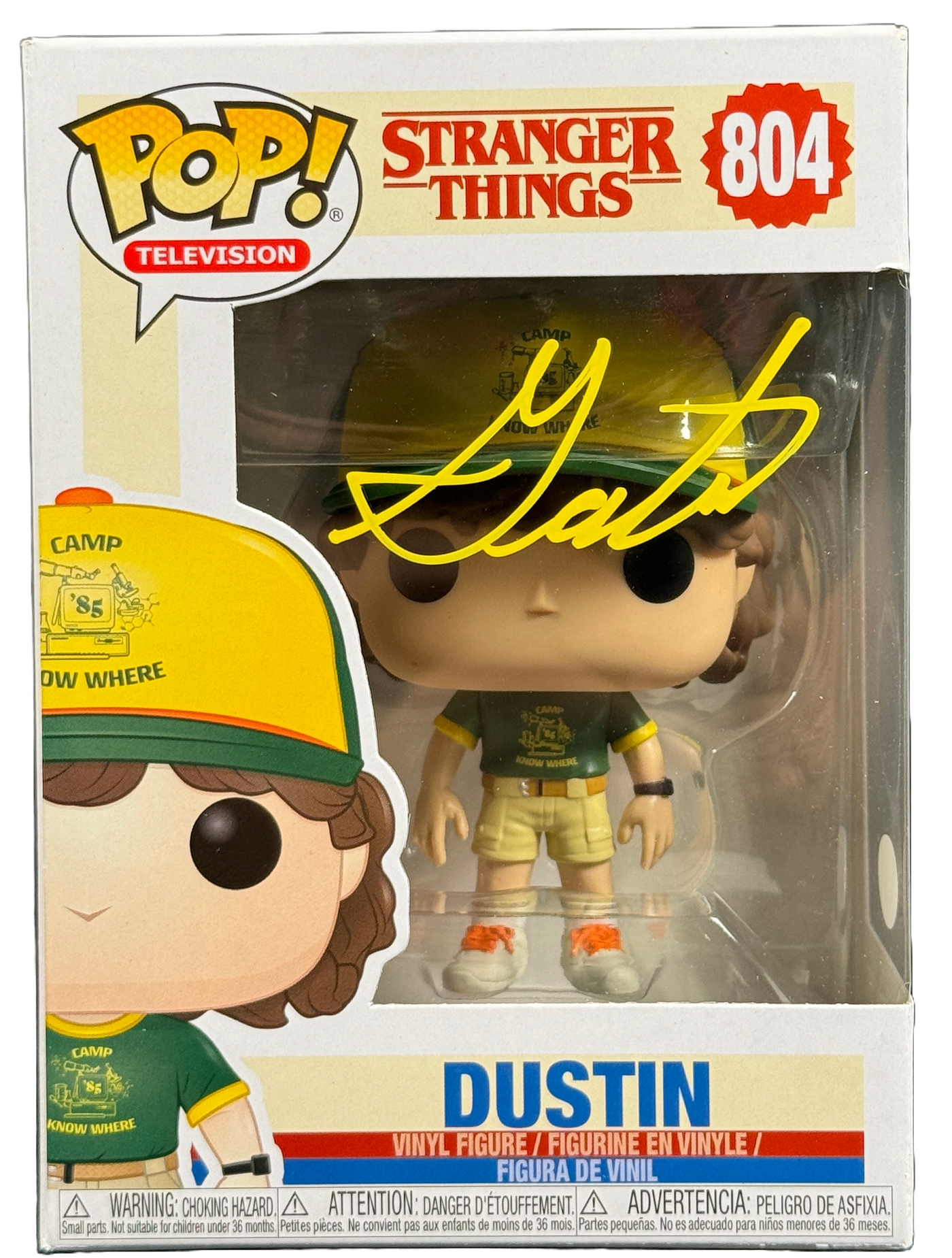 Gaten Matarazzo Signed Funko POP Stranger Things Dustin 804 Autographed JSA COA