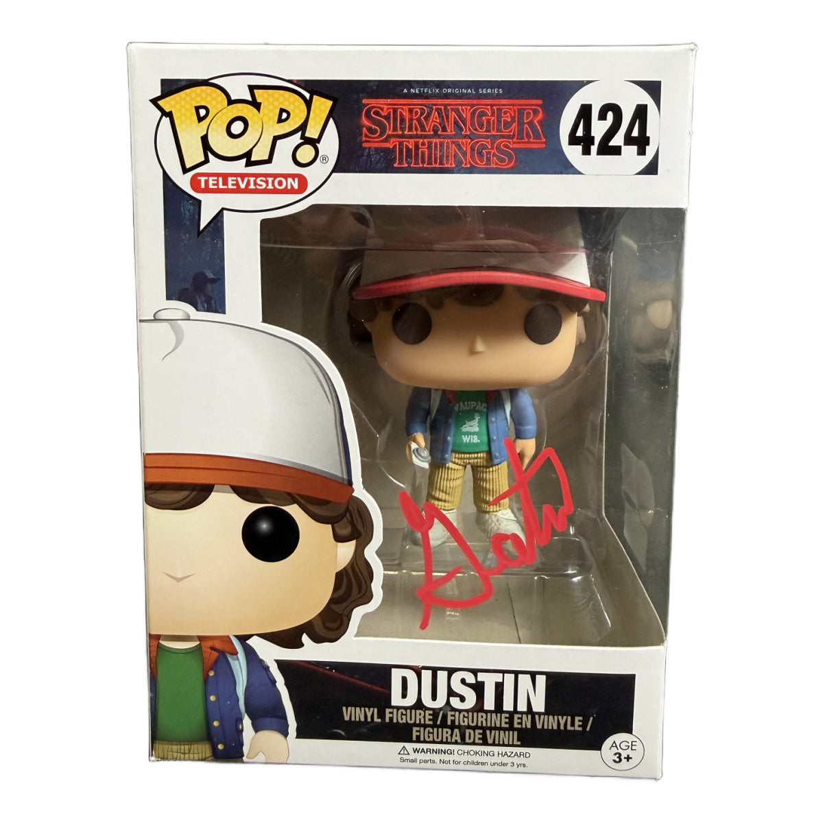 Gaten Matarazzo Signed Funko POP Stranger Things Dustin Autographed JSA COA