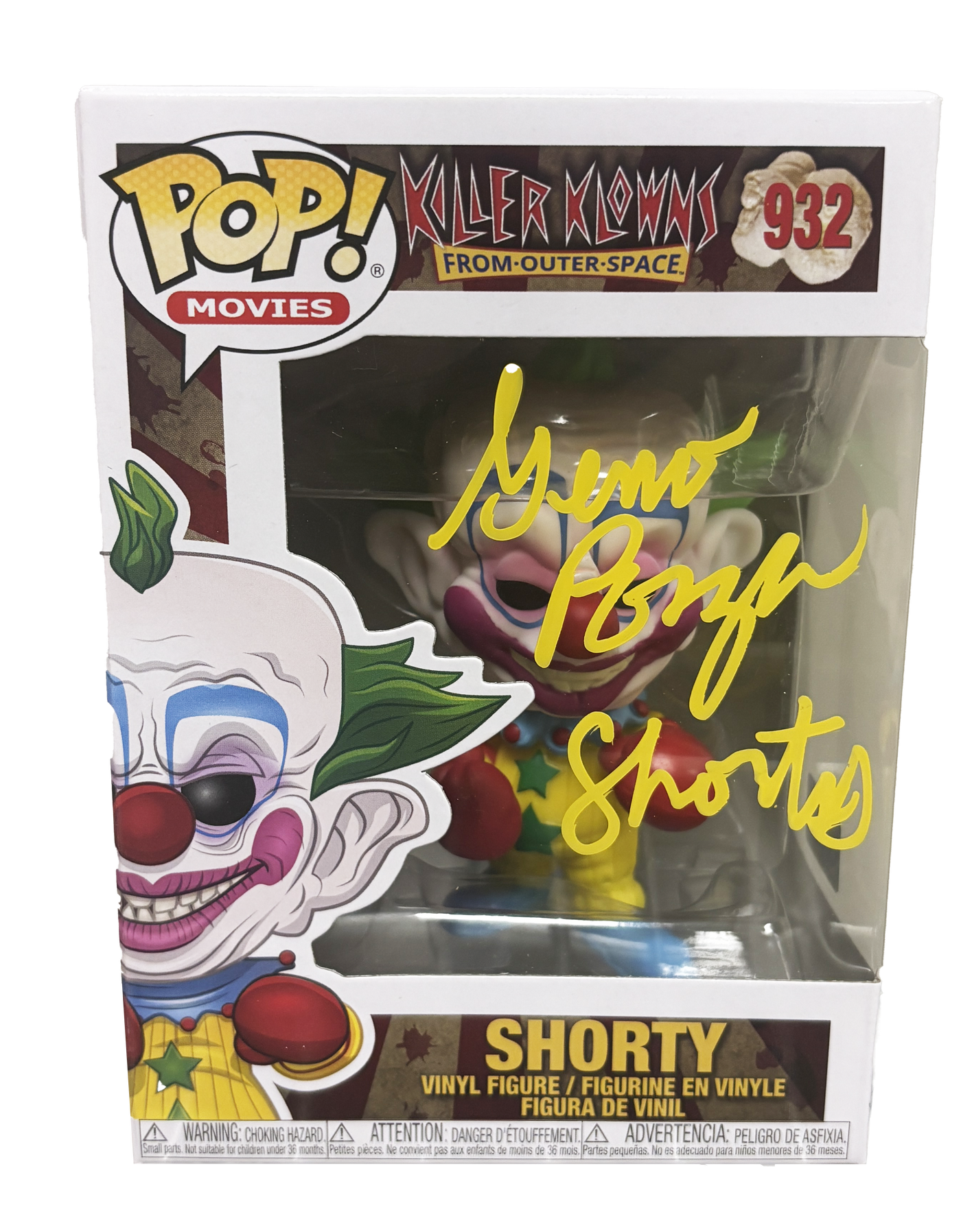 Geno Ponza Signed Funko Pop Killer Klowns Shorty Autographed Zobie COA Y