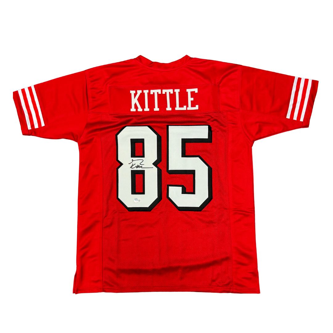 George Kittle Autographed San Francisco 49ers Red Pro Style Jersey Signed Beckett COA