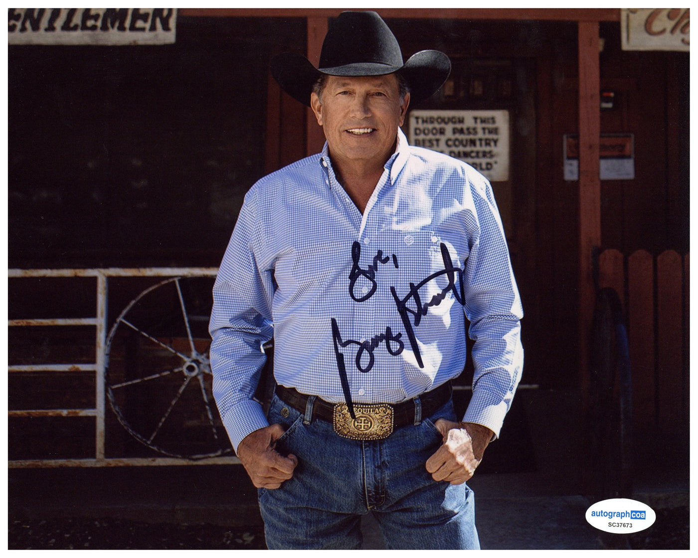 George Strait Signed 8x10 Photo Music Country Legend Autographed Autograph COA