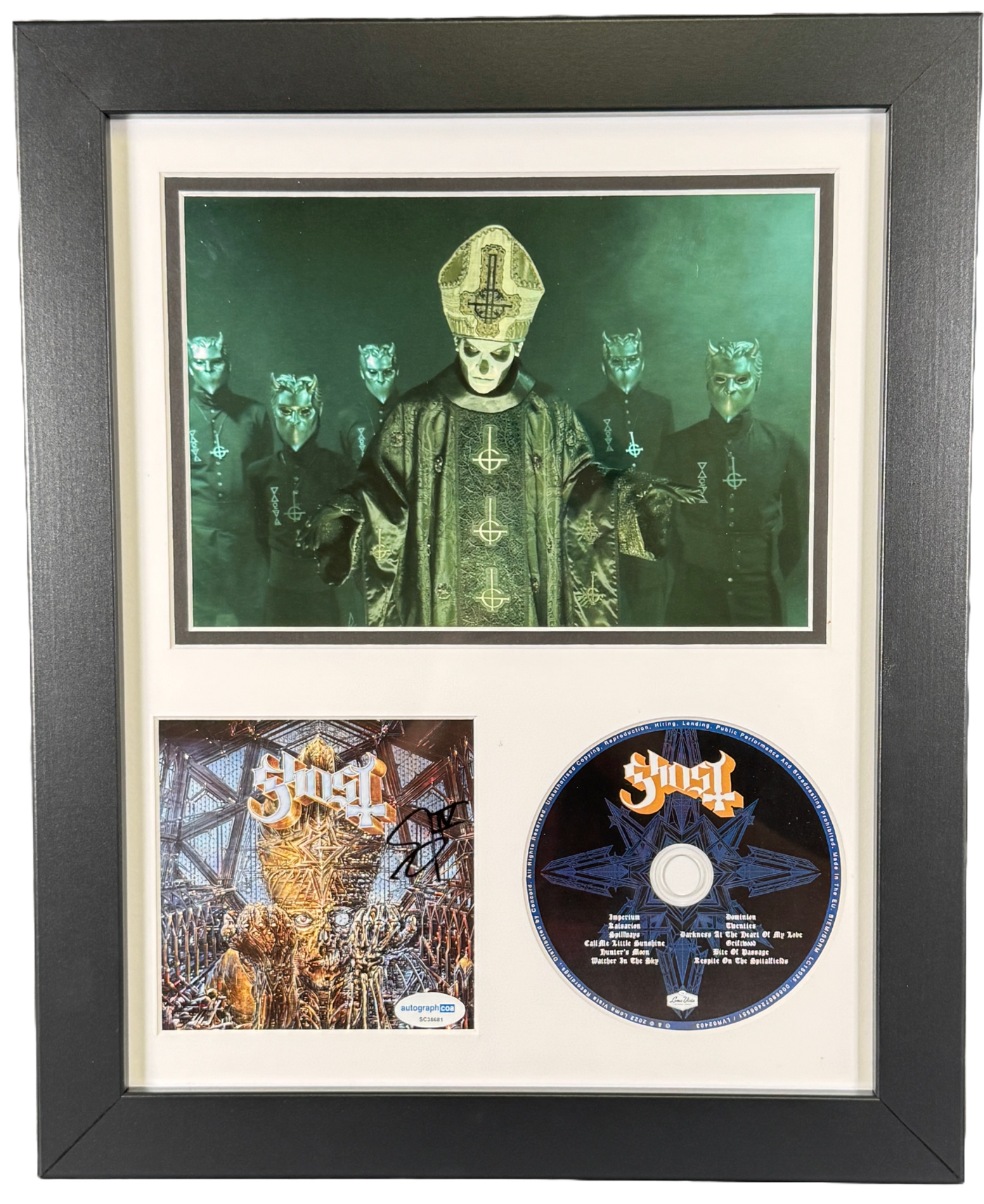 Ghost Tobias Forge Autographed Signed 11x14 Custom Framed CD Impera ACOA