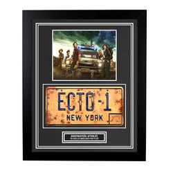Image of Ghostbusters Custom Framed 1959 Cadillac Ambulance License Plate Prop Wall Display