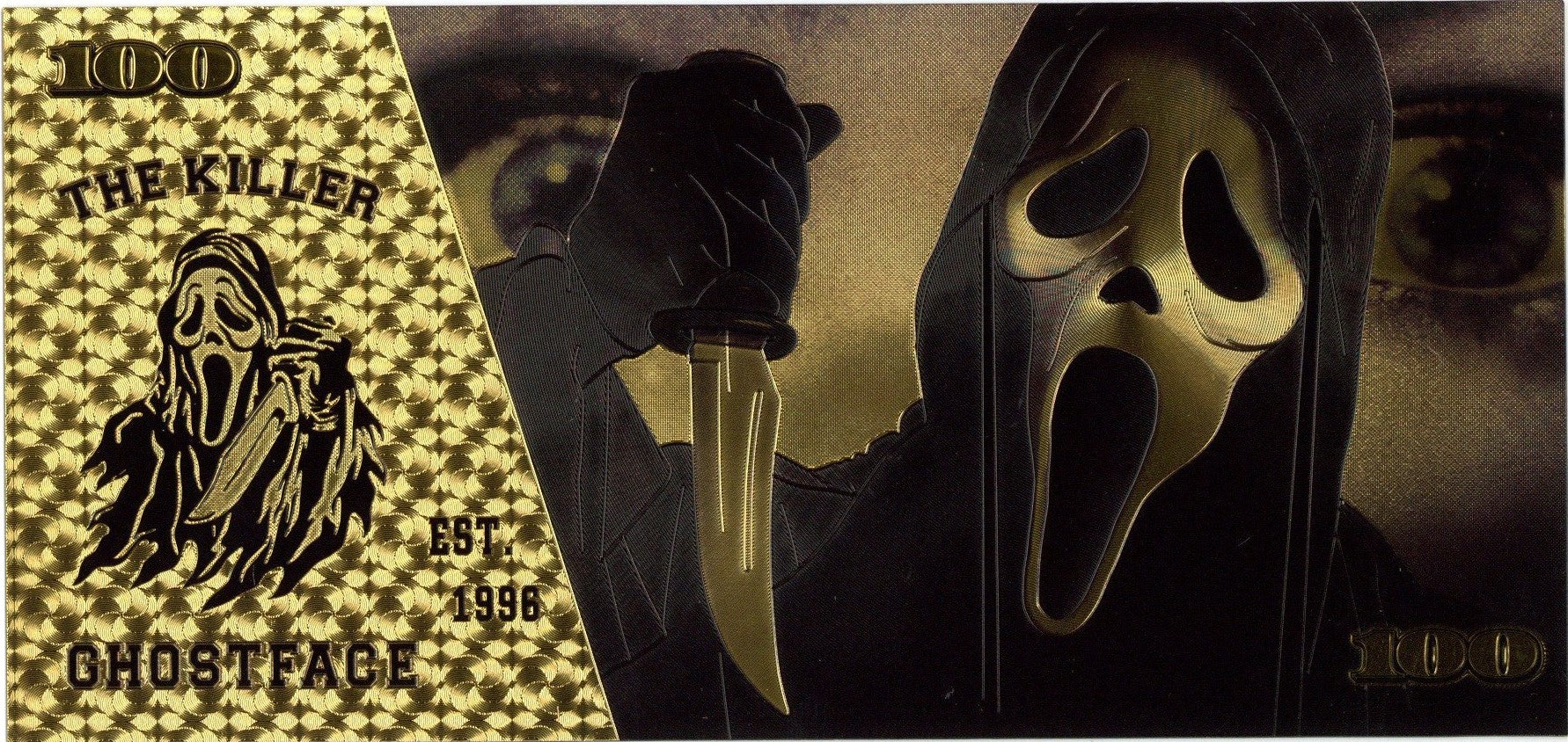 Ghostface Gold Bank Note Prop - Scream – Zobie Productions