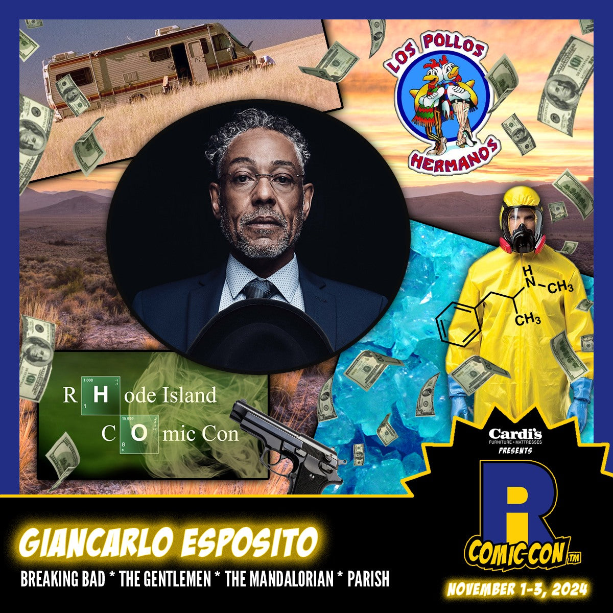 Giancarlo Esposito Official Autograph Mail-In Service - Rhode Island Comic Con 2024