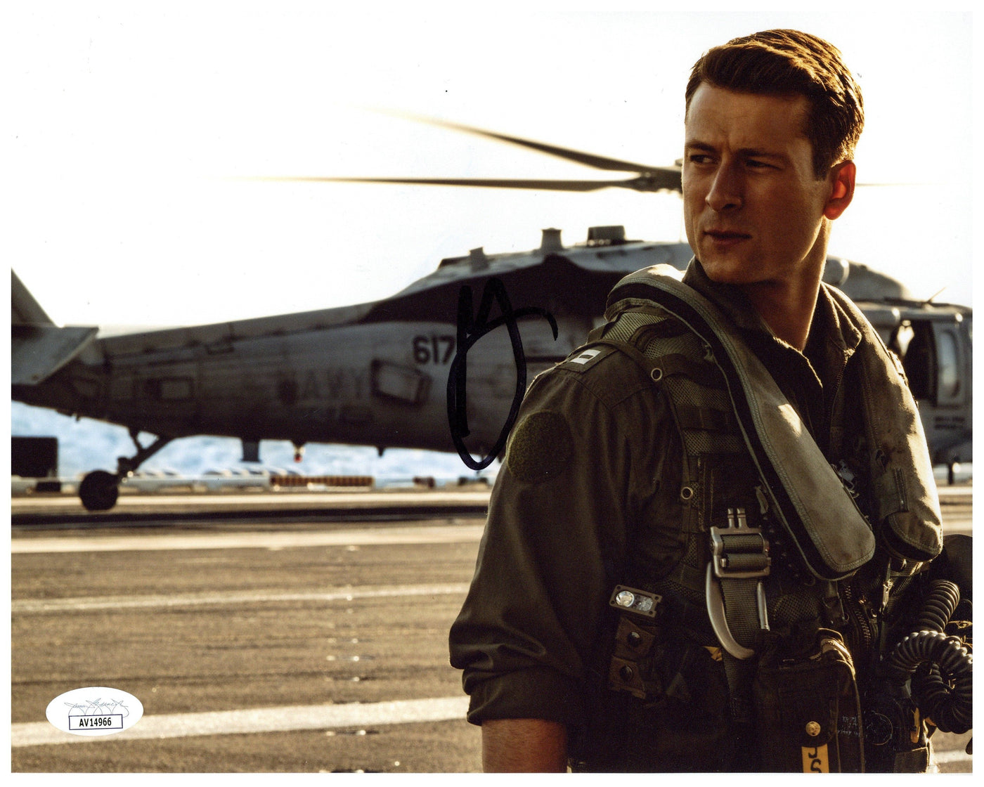 Glen Powell Signed 8x10 Photo Top Gun Hangman Autographed JSA COA