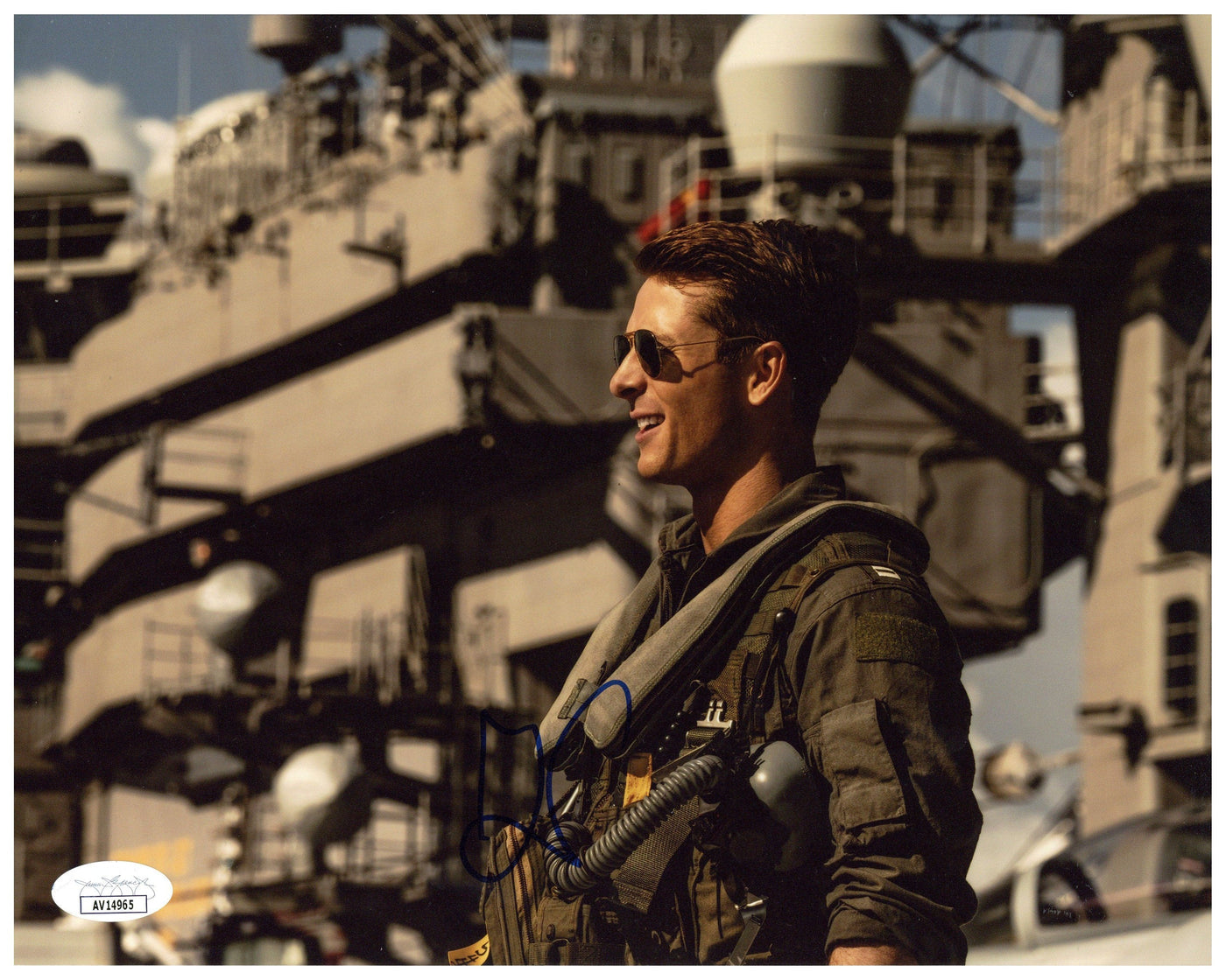 Glen Powell Signed 8x10 Photo Top Gun Maverick Hangman Autographed JSA COA