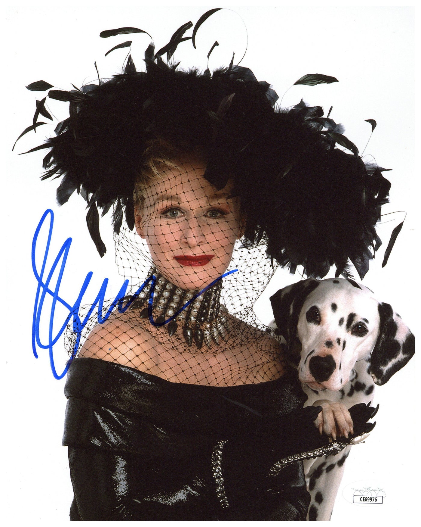 Glenn Close Signed 8x10 Photo 101 Dalmatians Cruella de Vil Autographed JSA COA