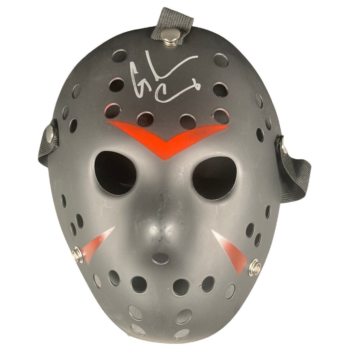 Glenn Ennis Signed Freddy vs Jason Voorhees Mask Authentic Autographed JSA COA