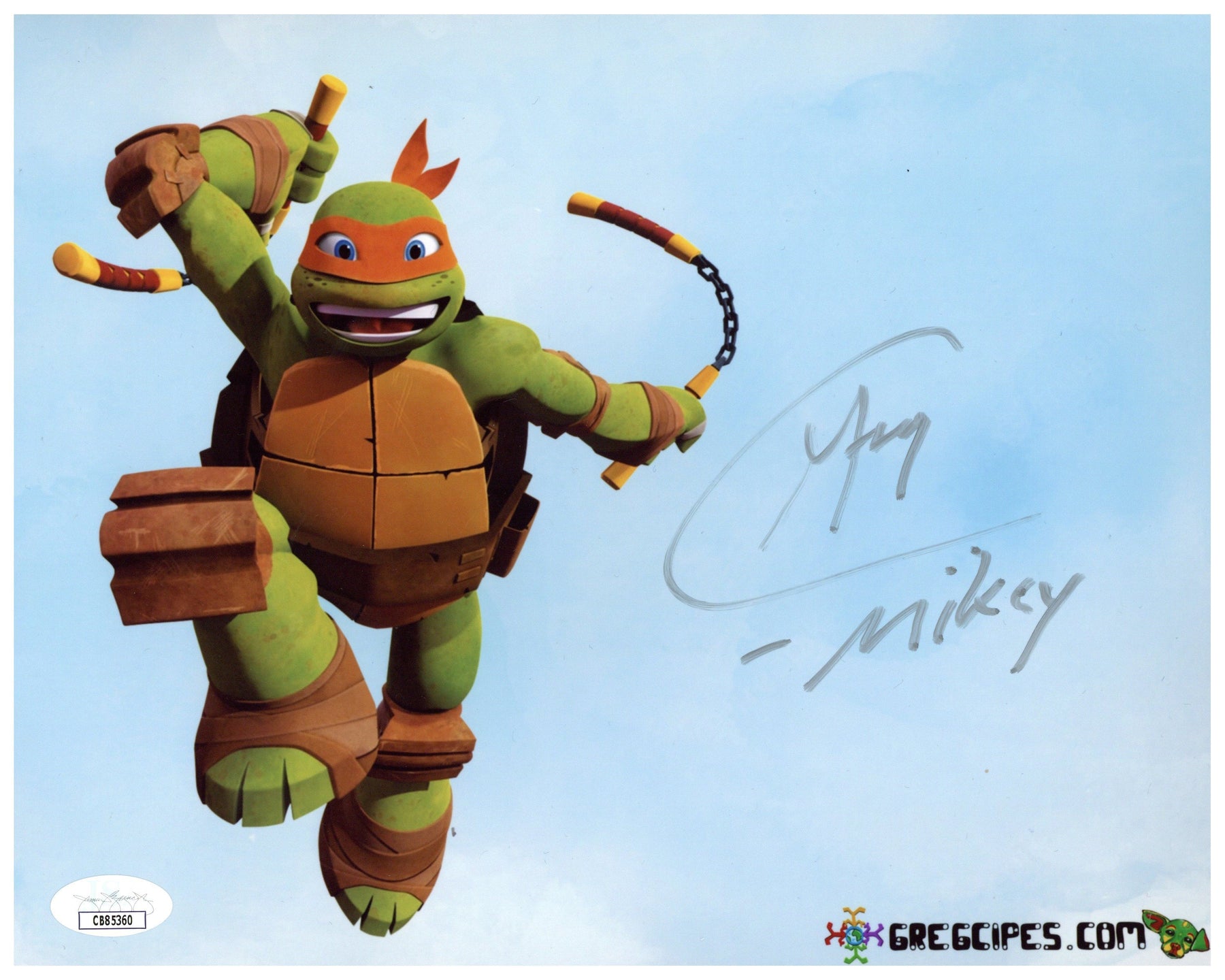 Greg Turtle Greg Cipes Signed 8x10 Photo TEENAGE MUTANT NINJA TURTLES Mikey Auto J ...