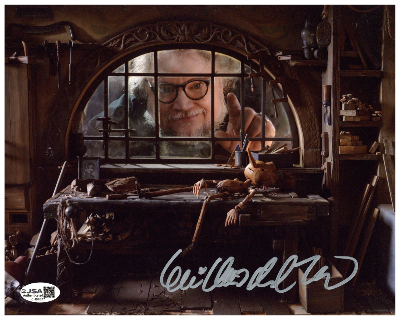 Guillermo del Toro Signed 8x10 Photo Director Pinocchio Autographed JSA COA