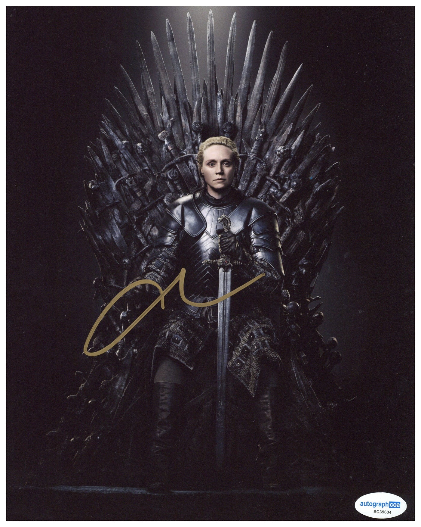 Gwendoline Christie Signed 8x10 Photo Game of Thrones Autographed ACOA