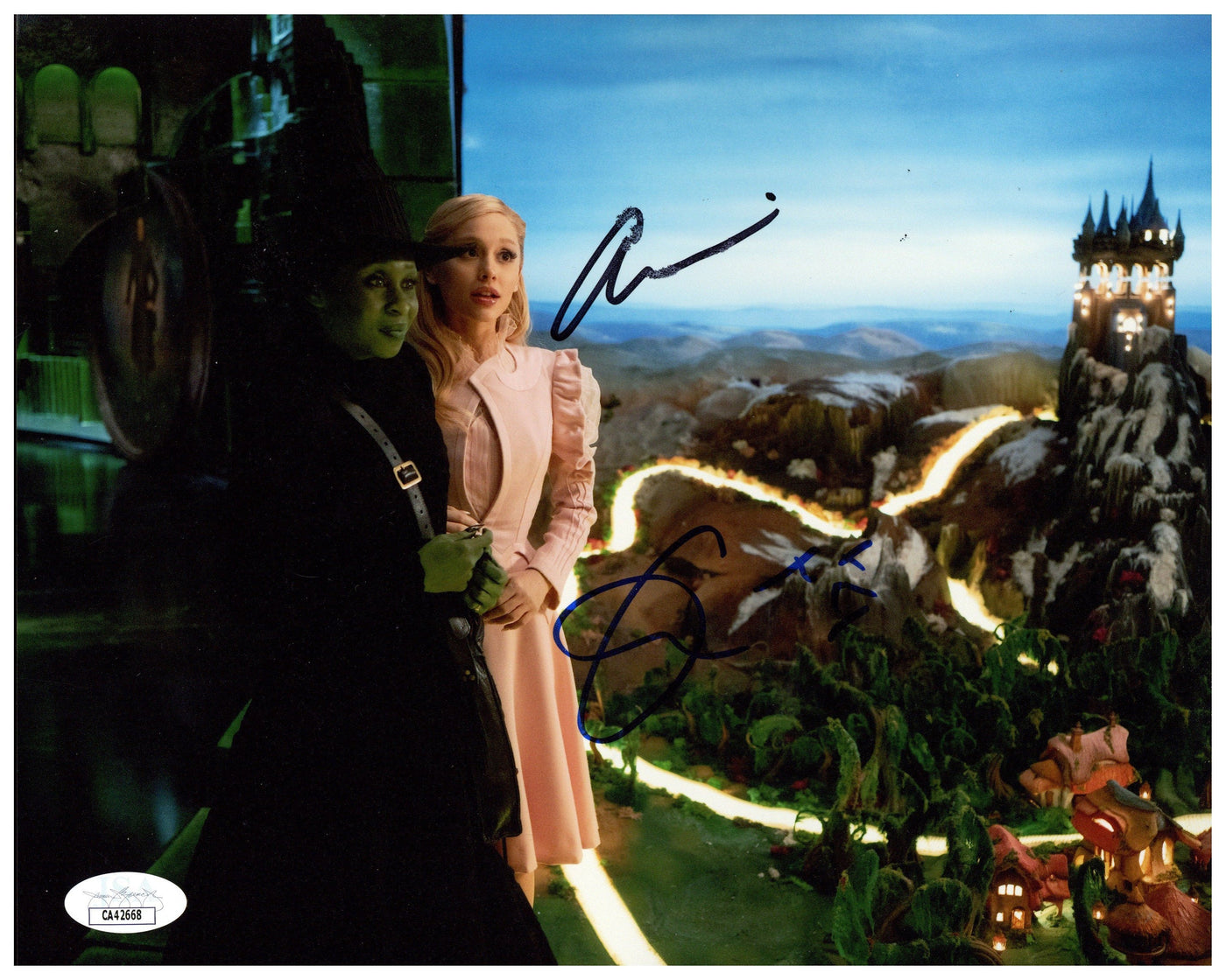 HAPPY HOLIDAYS FROM JAYARE Ariana & Cynthia SIGNED 8X10 PHOTO WICKED JSA COA