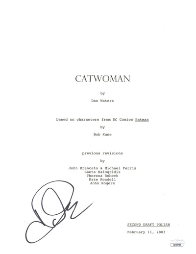 Halle Berry Signed Catwoman Script Cover Autographed JSA COA