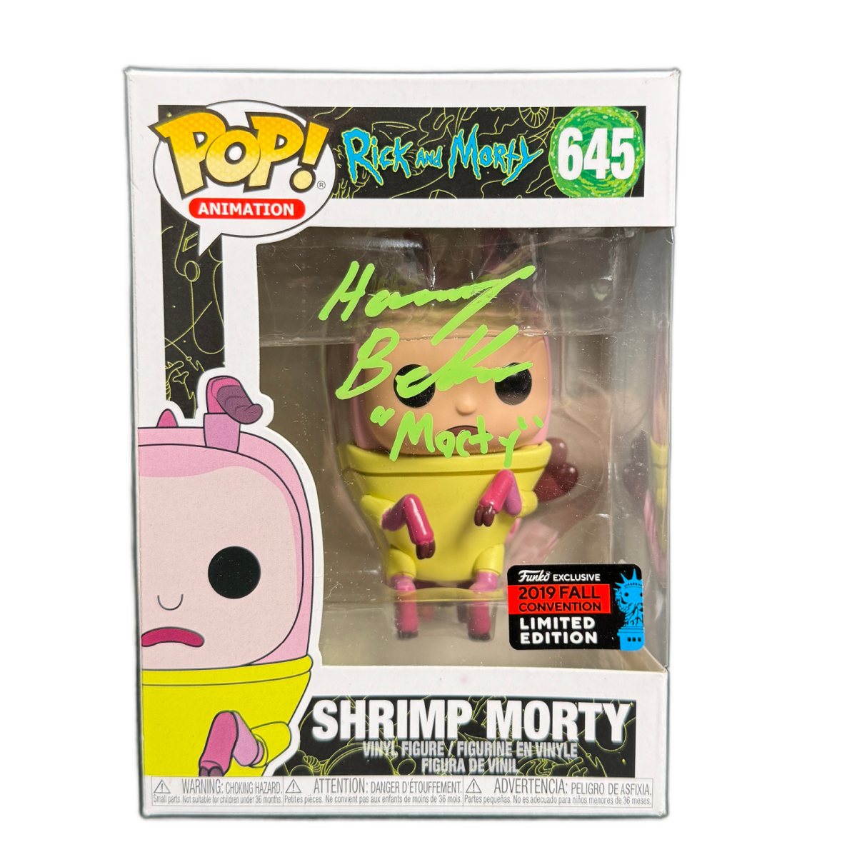 Harry Belden Signed Funko POP Rick and Morty Shrimp Morty Autographed JSA COA