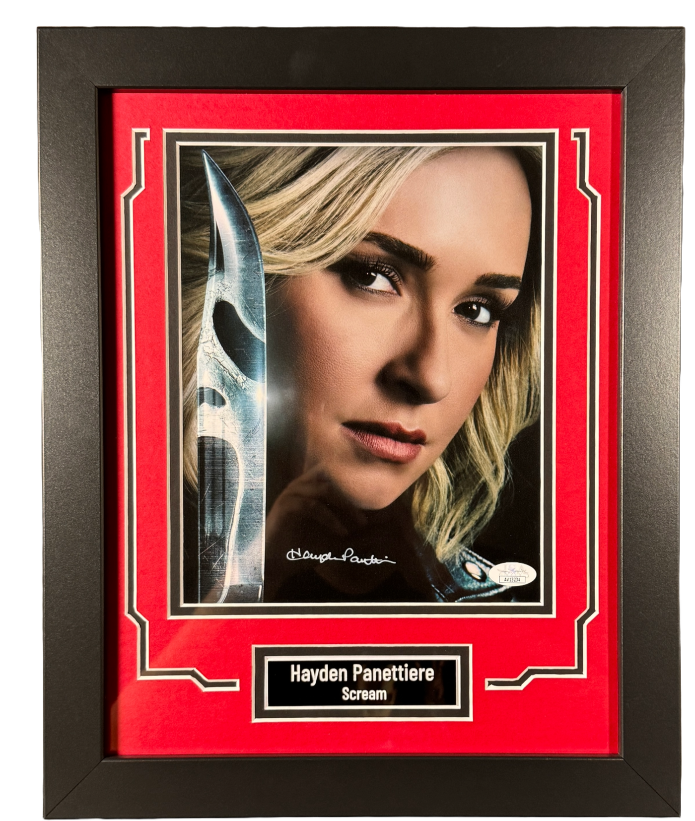 Hayden Panettiere Signed Custom Framed 8x10 Photo Scream Ghost Face Authentic Autographed JSA COA