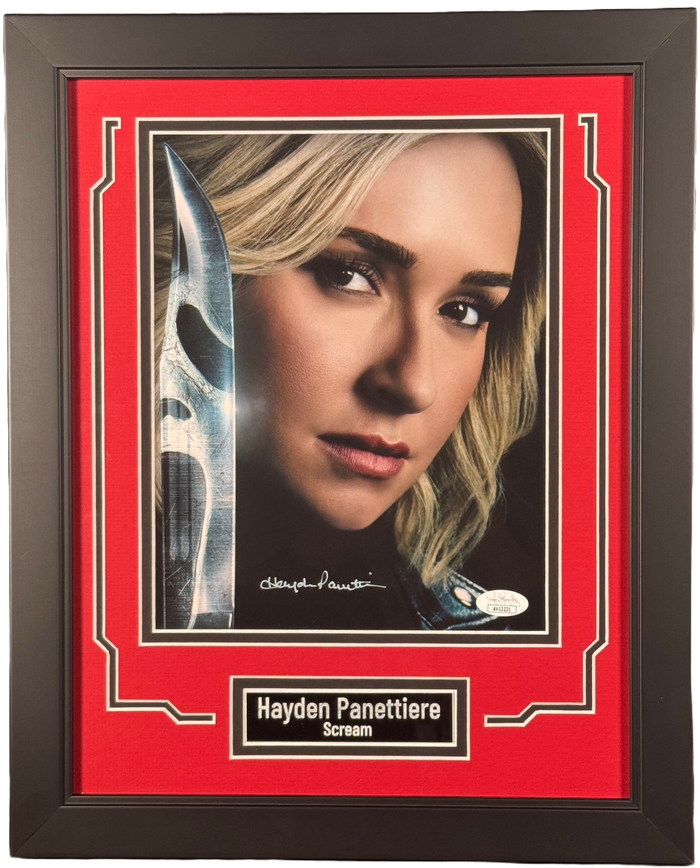 Hayden Panettiere Signed Custom Framed 8x10 Photo Scream Ghost Face Autographed JSA COA