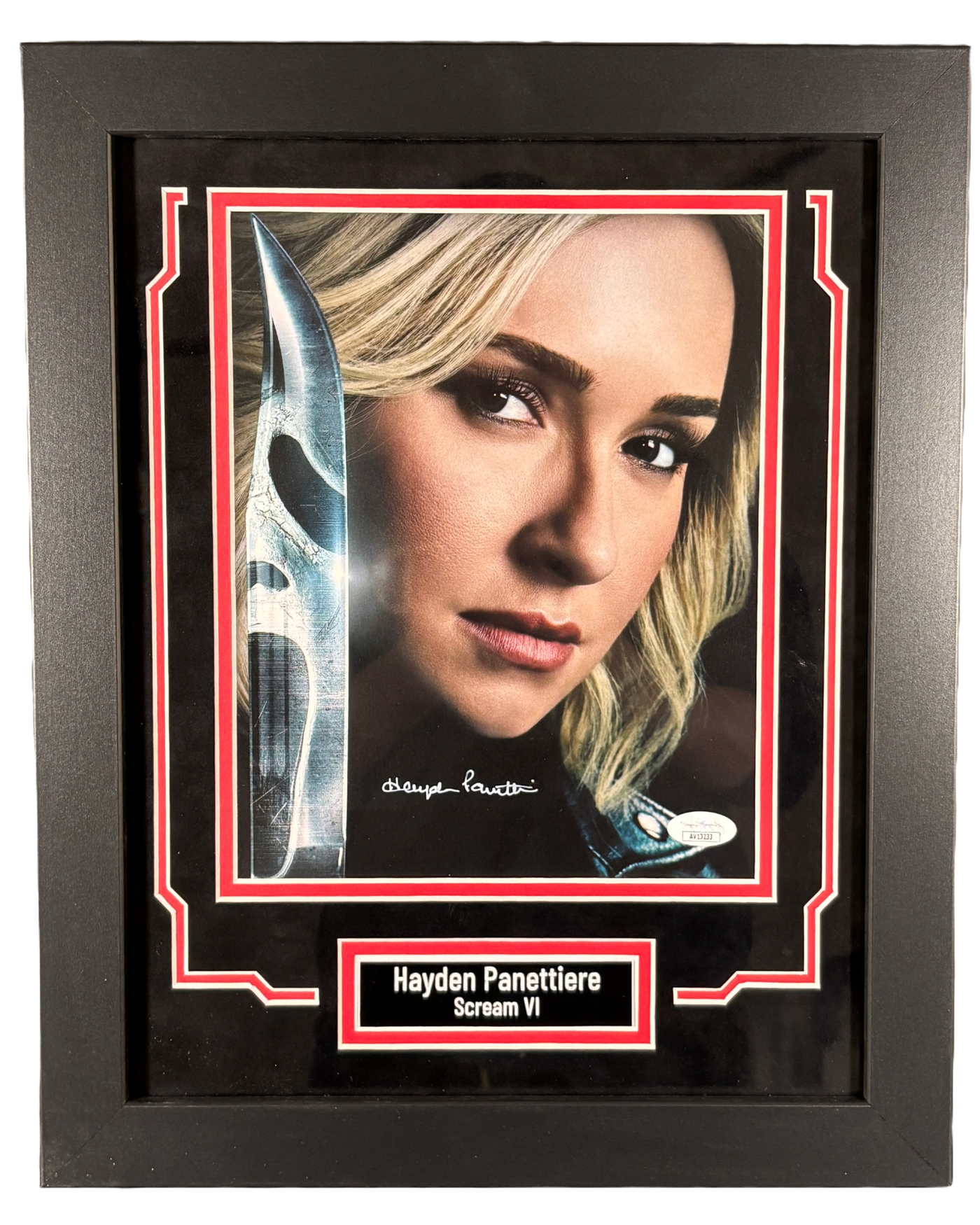 Hayden Panettiere Signed Custom Framed 8x10 Photo Scream Ghost Face JSA COA