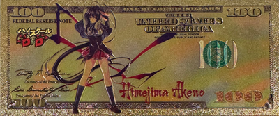High School DxD Prop Bank Note Rias Gremory Akeno Zobie Exclusive