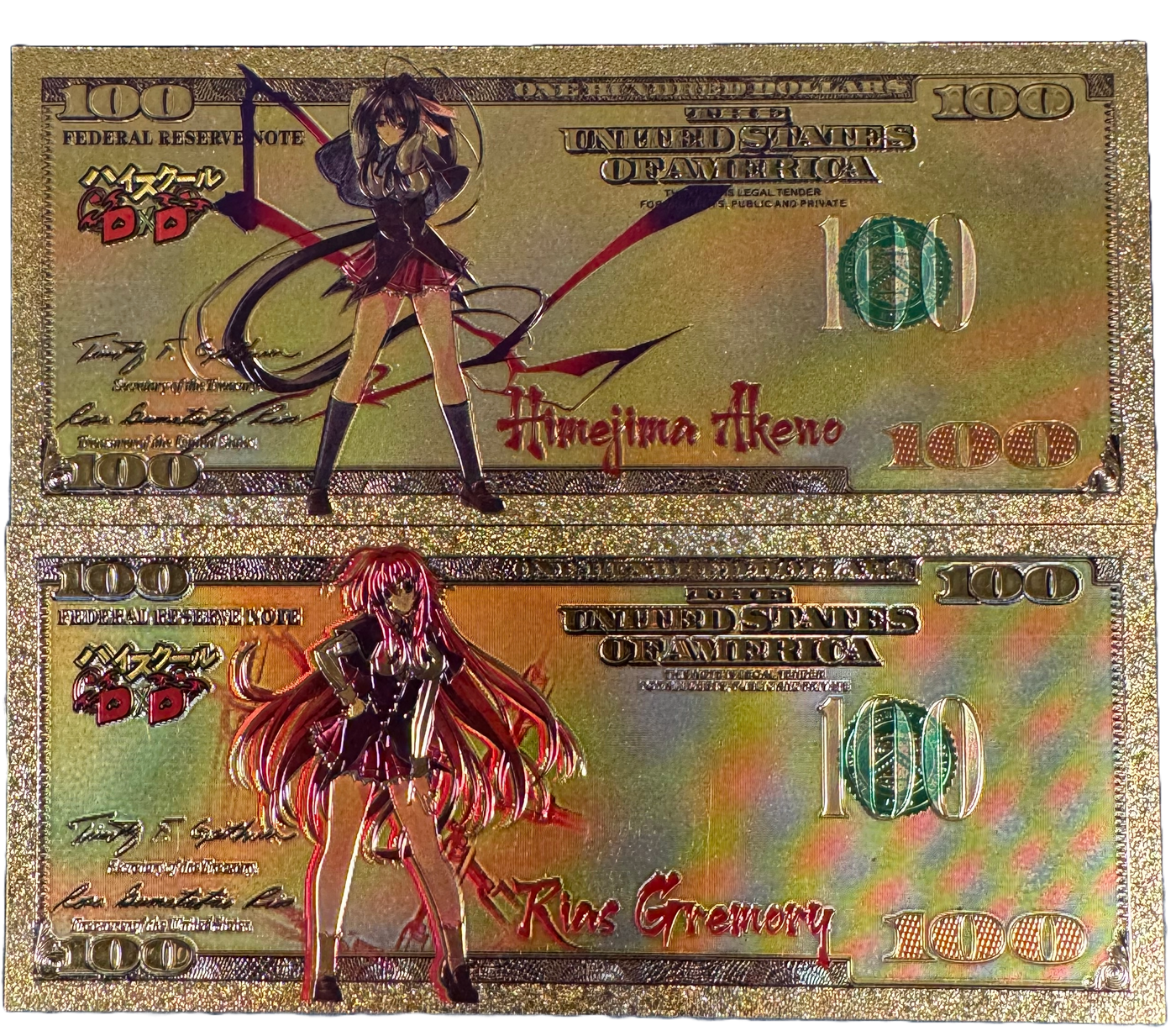 High School DxD Prop Bank Note Rias Gremory Akeno Zobie Exclusive