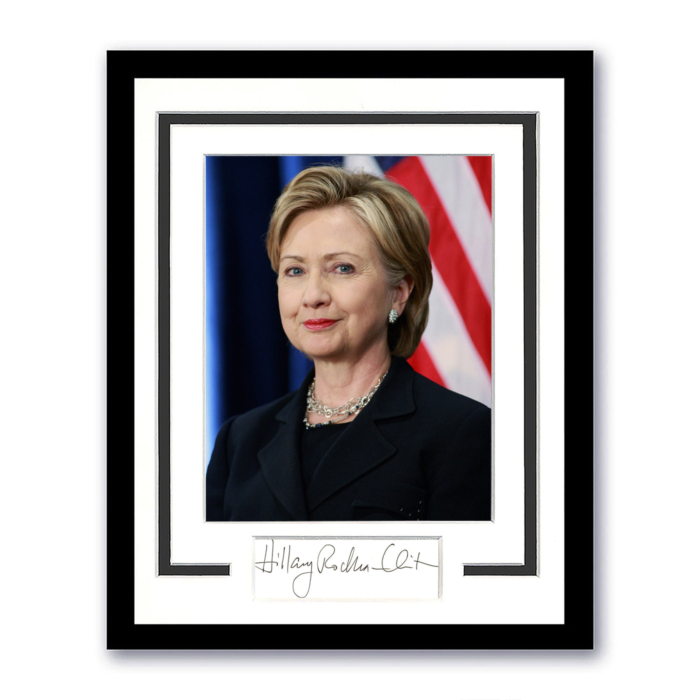 Hillary Clinton Signed 11x14 Framed Photo President First Lady Autographed ACOA #2