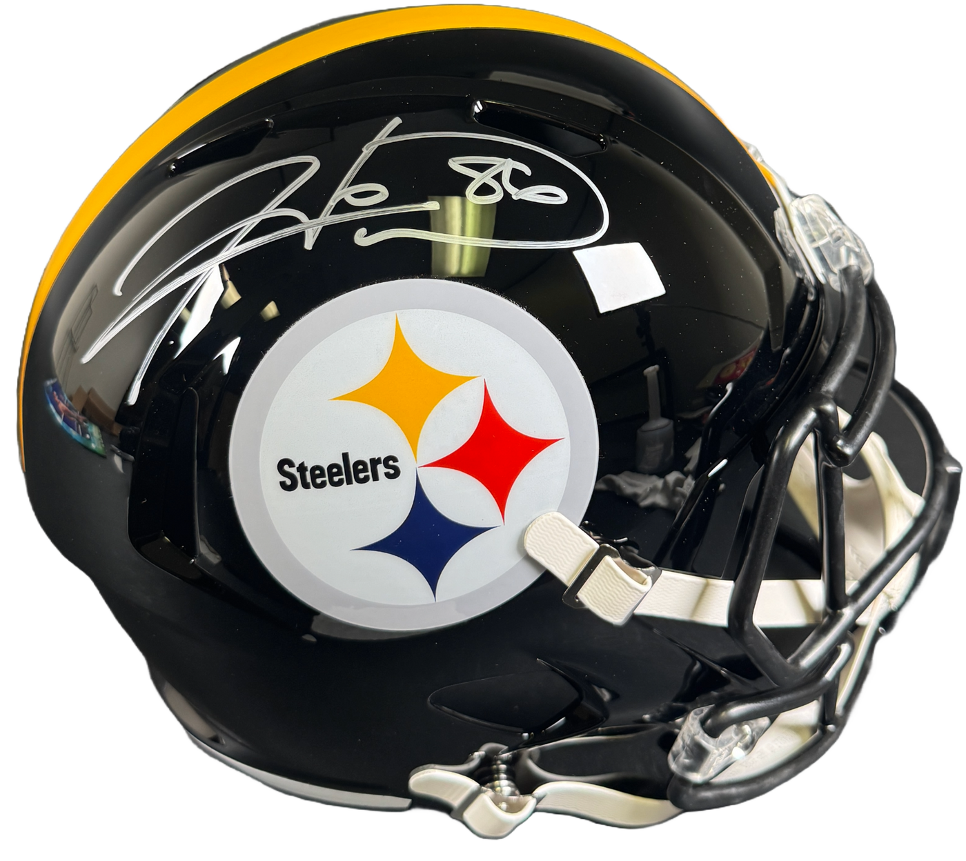 Hines Ward Signed Pittsburgh Steelers F/S Helmet BAS COA