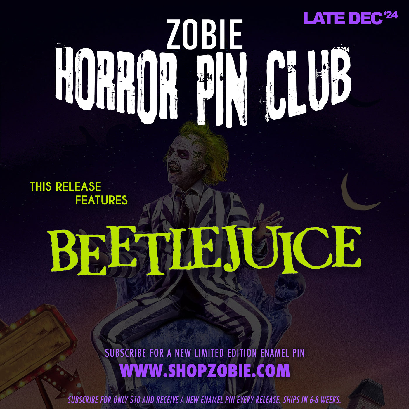 Zobie Horror Pin Club - Bi-Monthly Enamel Pin Subscription