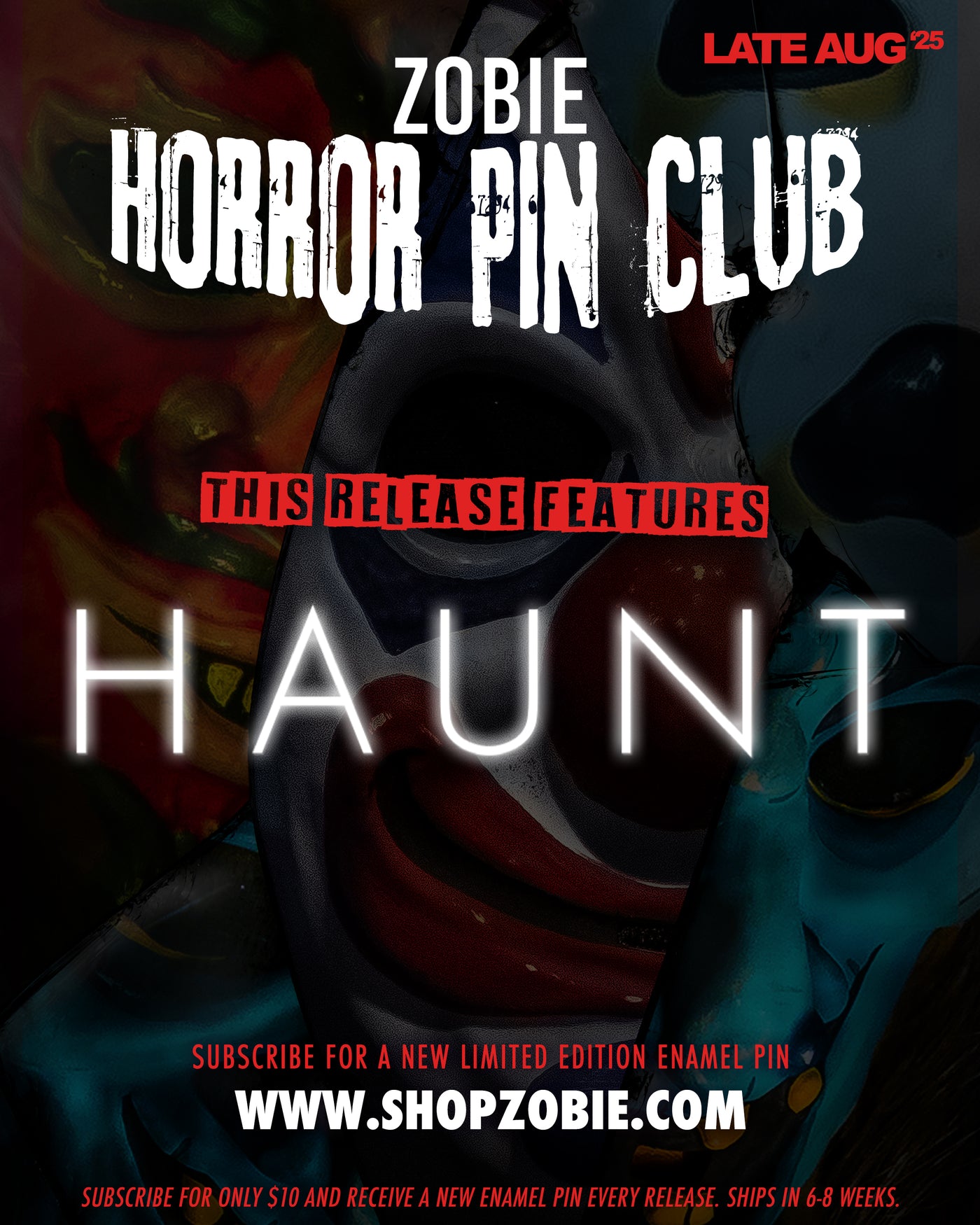 Zobie Horror Pin Club - Bi-Monthly Enamel Pin Subscription