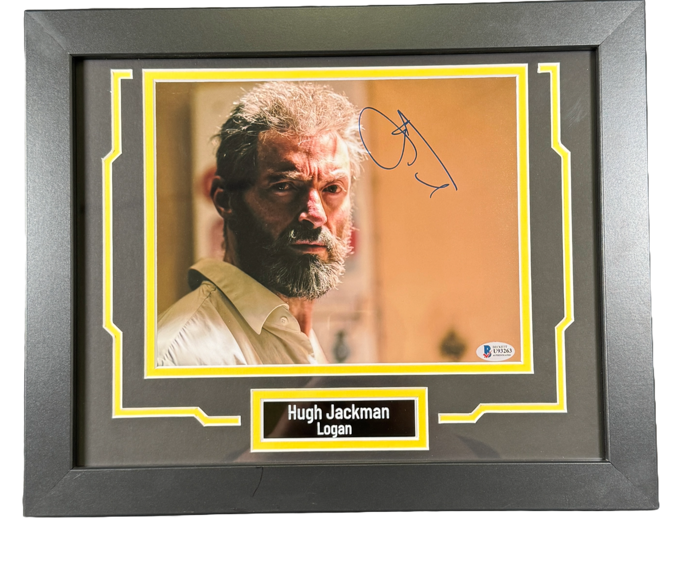 Hugh Jackman Signed Custom Framed 8x10 Photo Logan Wolverine Autographed BAS COA