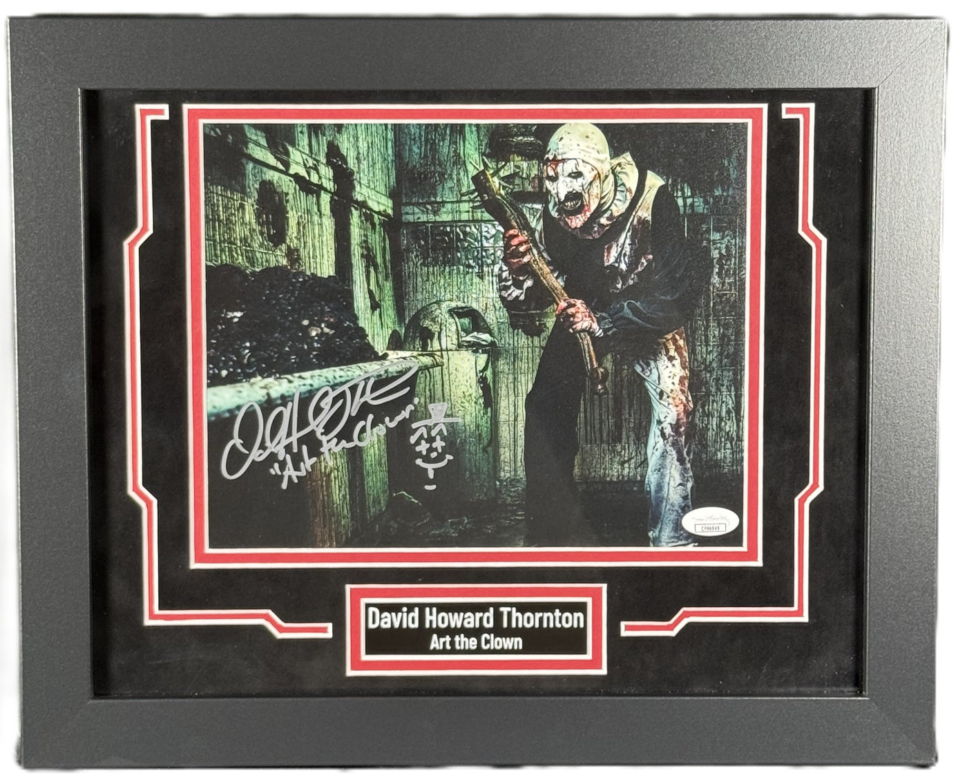 David Howard Thornton Signed Custom Framed 8x10 Photo Terrifier Autographed JSA COA