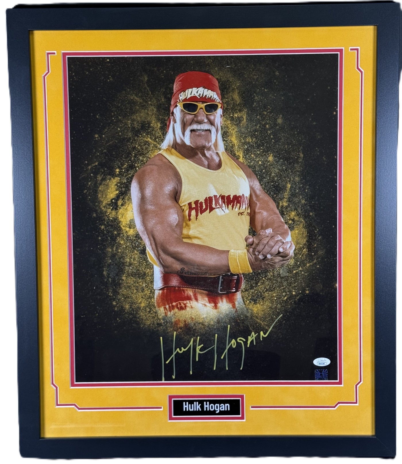 Hulk Hogan Signed 16x20 Photo Custom Framed WWE HOF Autographed JSA COA