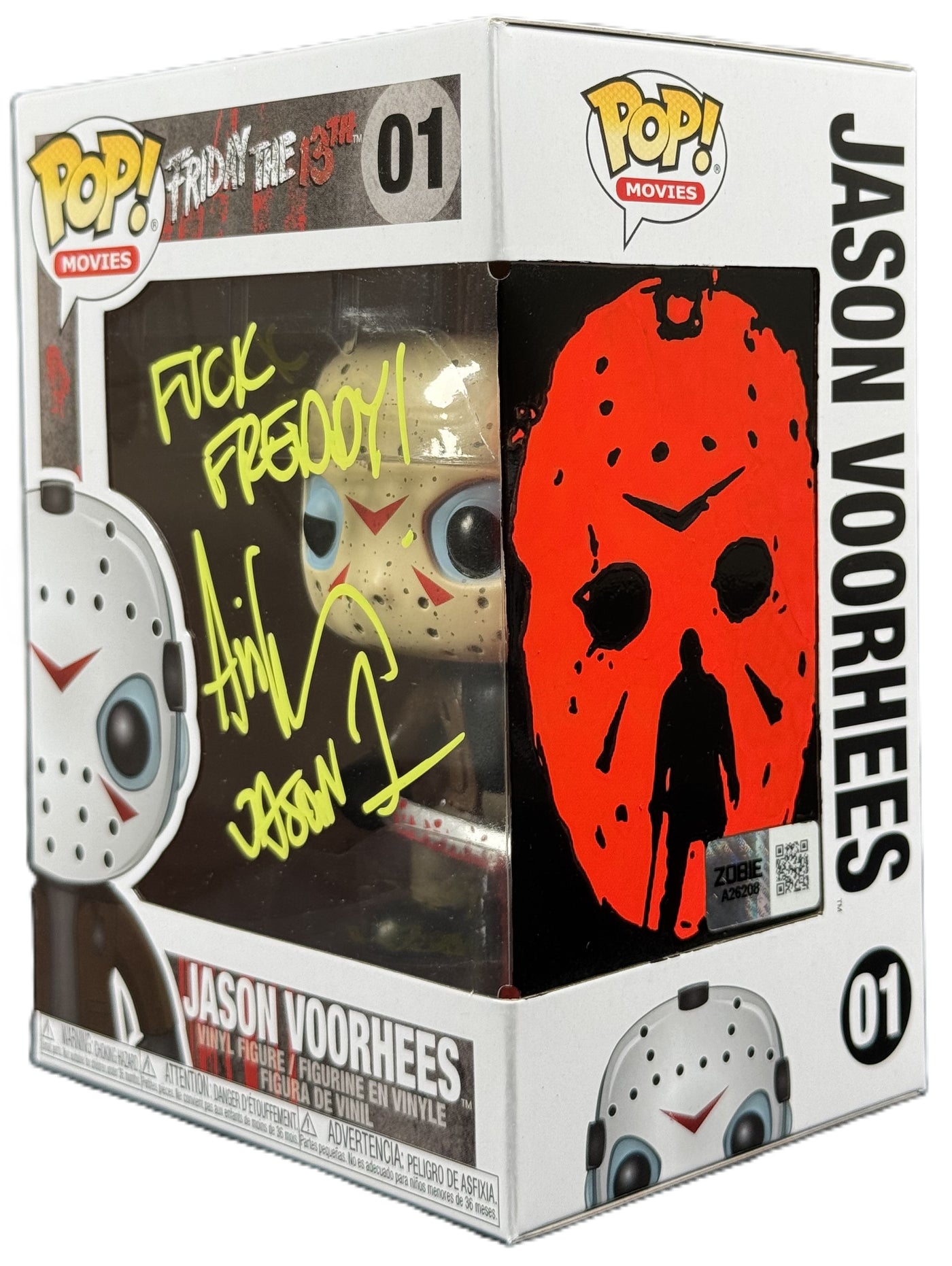 Ari Lehman Signed Funko POP Friday the 13th Jason Voorhees Sketched Zobie COA 2