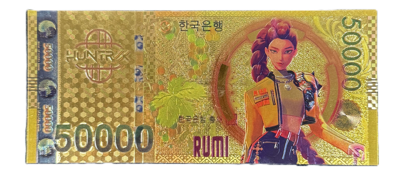 K-Pop Demon Hunters Prop Bank Note- Rumi Jinu Zobie Exclusive